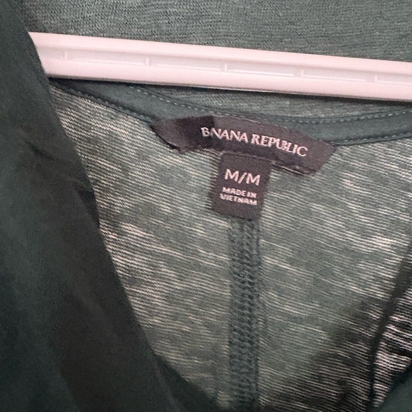 New York & Company Forest Green Drape Neck Blouse - Picture 3 of 3